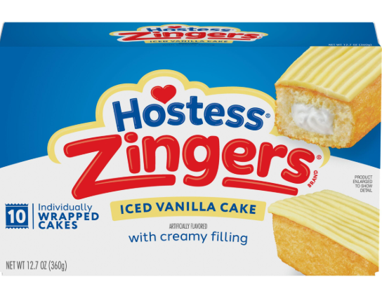 Hostess Iced Vanilla Zingers 10 Pack