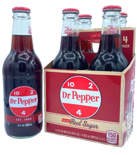 Dr Pepper Glass Bottle 4 Pack // 12oz Bottles