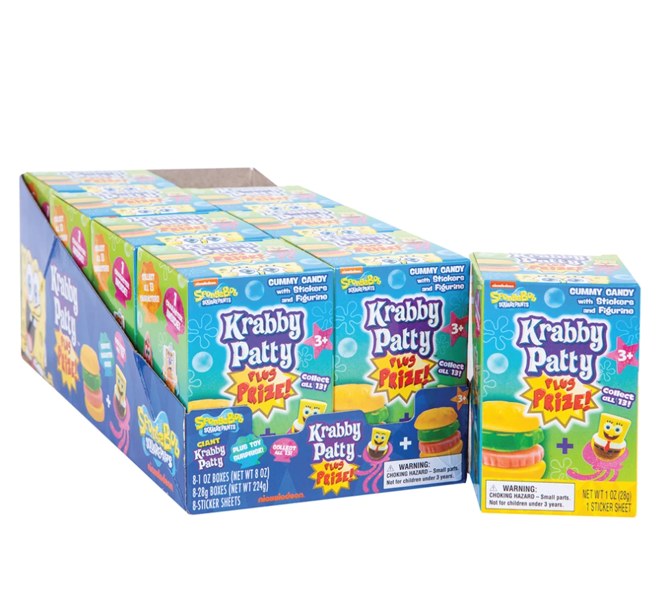 Krabby Patty Gummy Candy Toy 1oz
