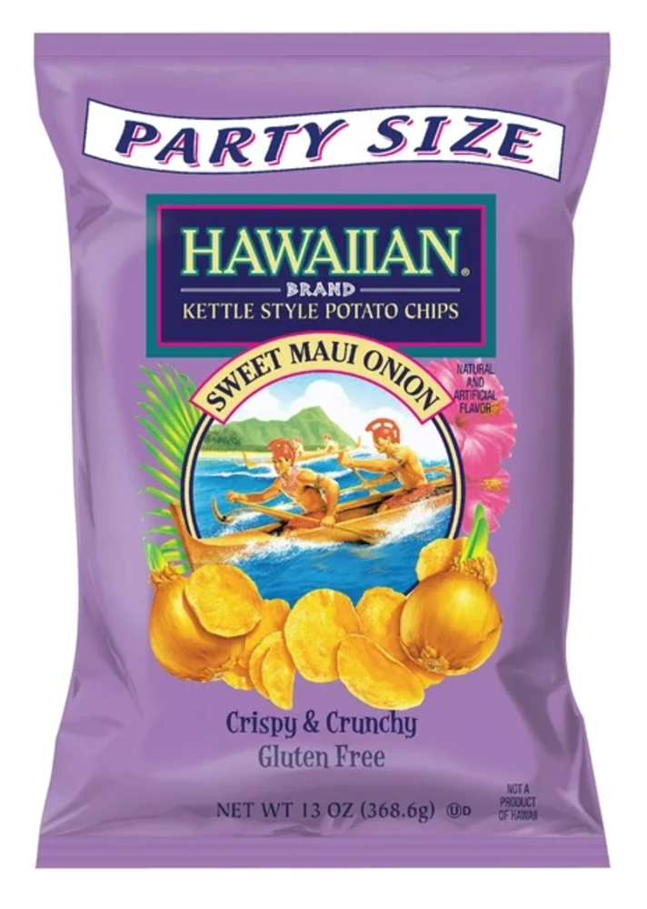 Hawaiian Kettle Sweet Maui Onion Potato Chips 13oz (BEST BY: MAY 2025)
