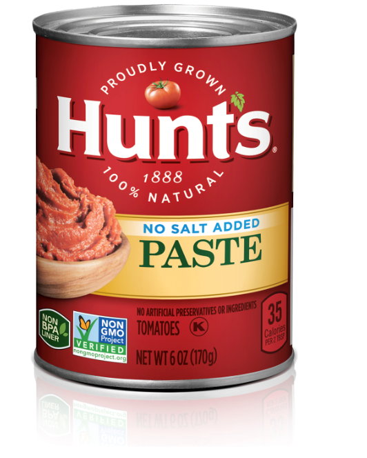 Hunt's Tomato Paste No Salt Added 6oz (BEST BY: OCT 25)
