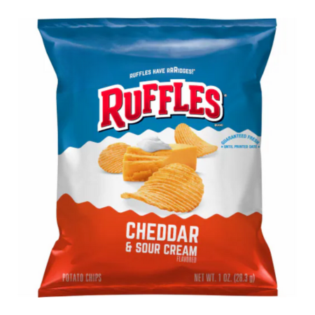 Ruffles Cheddar & Sour Cream 1oz (BEST BY: 22/09/26)