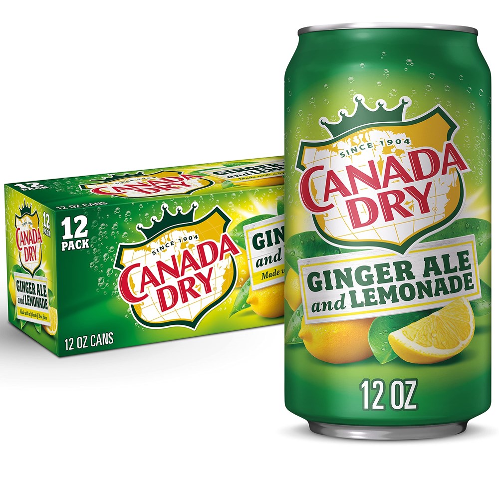 Canada Dry Ginger Ale and Lemonade 12 Pack / 12oz cans