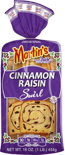 Martin's Cinnamon Raisin Swirl Loaf 16oz
