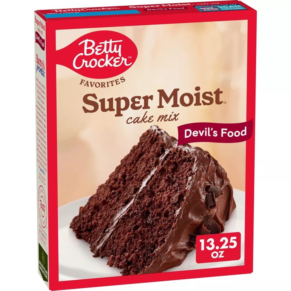 Betty Crocker Devils Food Super Moist Cake Mix 13.25oz (BEST BY: JUL 2025)