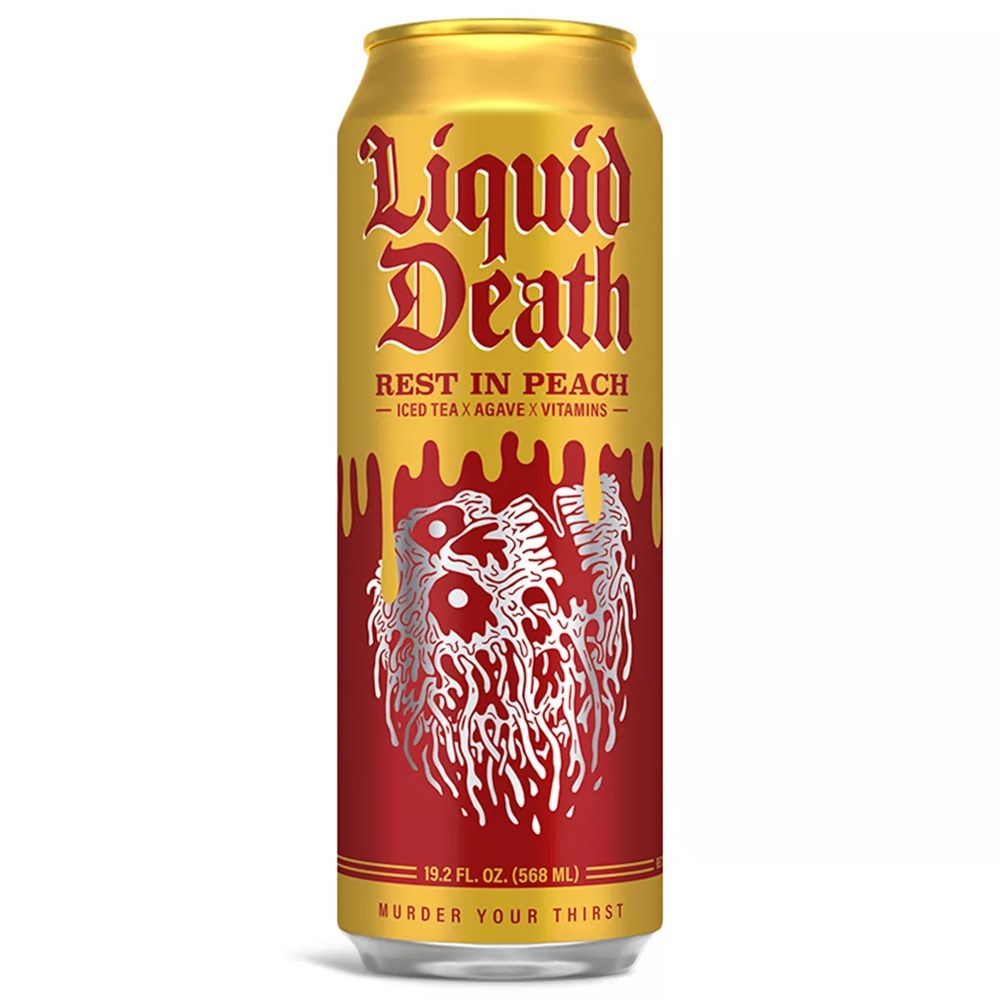Liquid Death Rest In Peach 19.2oz
