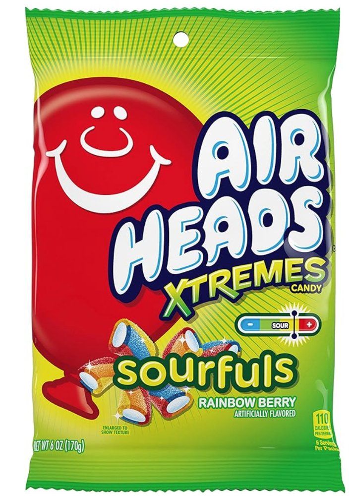 Airheads Xtreme Sourful Rainbow Berry 6oz (BEST BY: JUL2025)