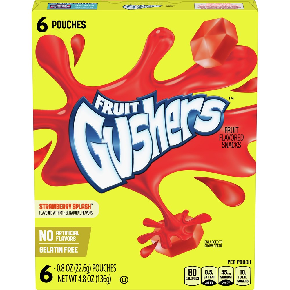 Fruit Gushers Strawberry Splash 6ct