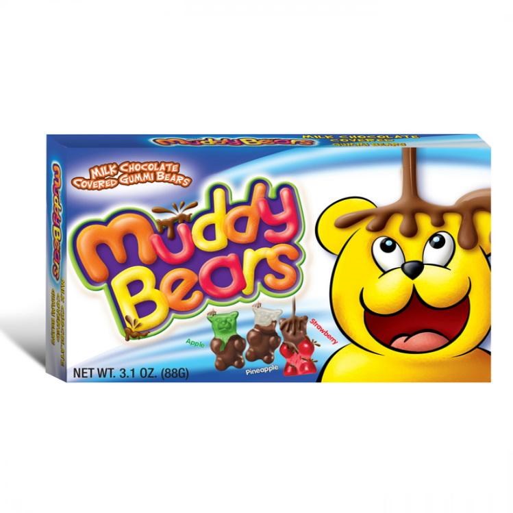 Muddy Bears Milk Chocolate Covered Gummi Bears 3.1oz (BEST BY: OCT 2023))
