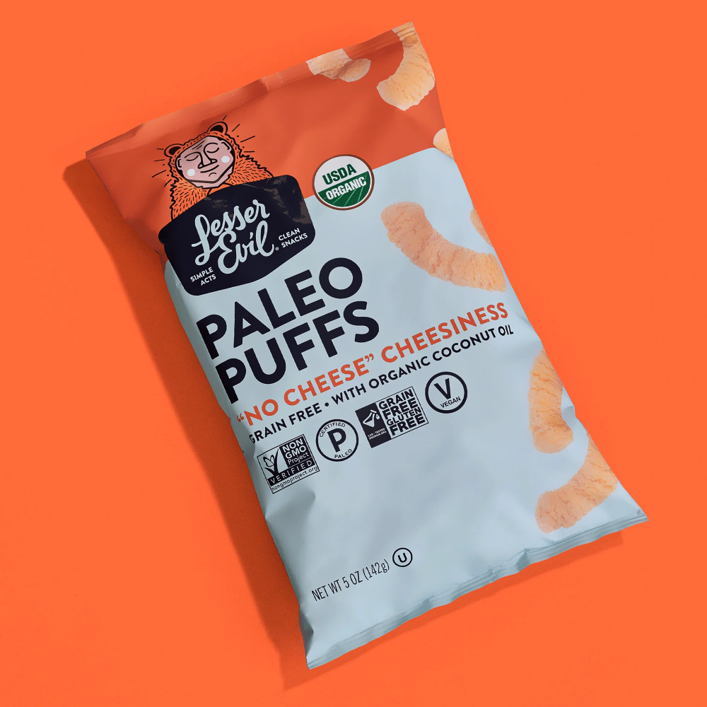 Lesser Evil No Cheese Cheesiness Paleo Puffs 5oz