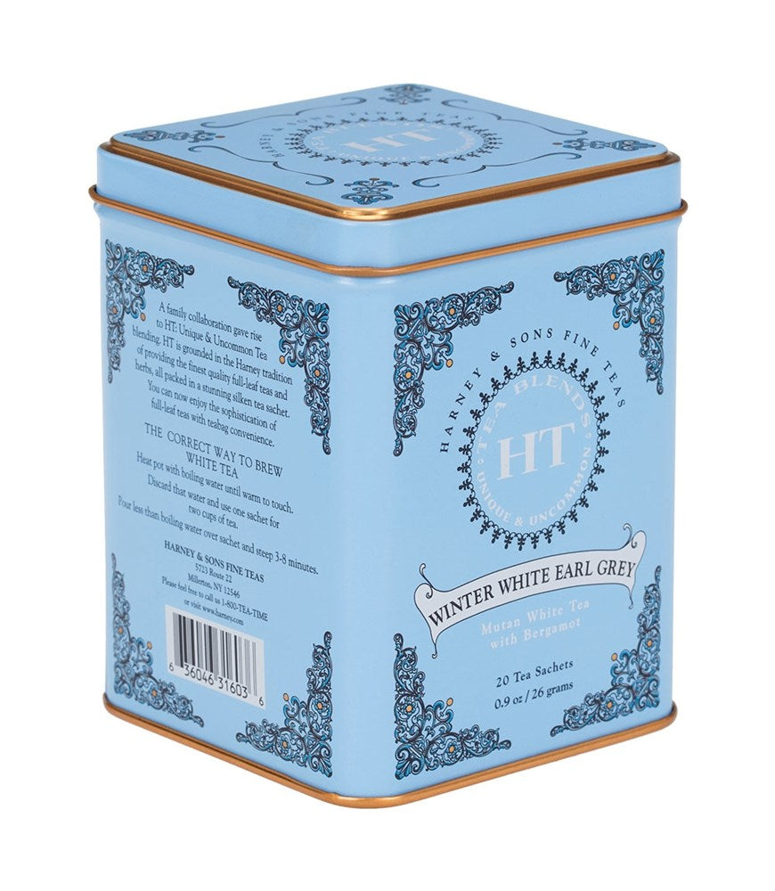 Harney & Sons Winter White Earl Grey Vintage Tin 20ct