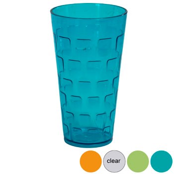 Tumbler Glass Look Assorted Colours 24oz