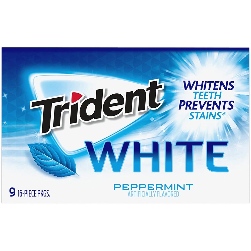 Trident White Peppermint Sugarfree Gum 16pc