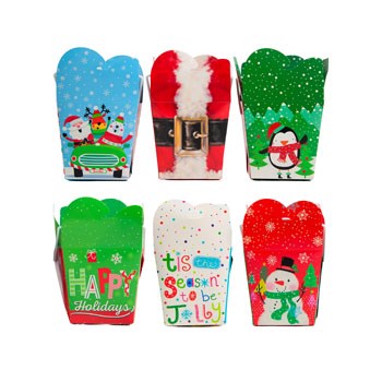 Seasons Greetings Take Out Container Assorted