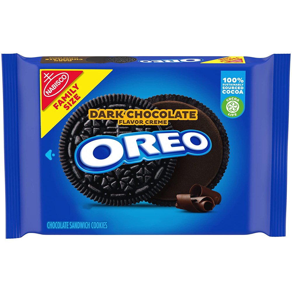 Oreo Dark Chocolate Sandwich Cookies Family Size 17oz (BEST BY: FEB 20 ...