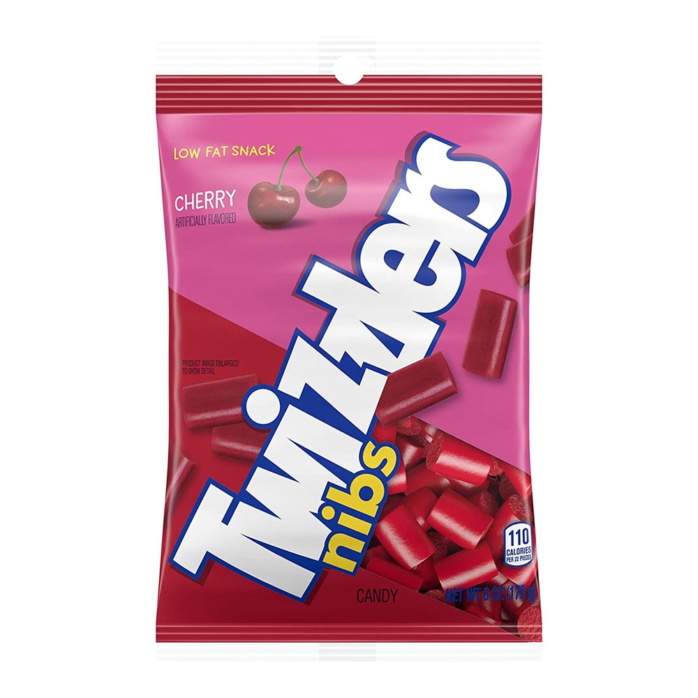 Twizzlers Cherry Nibs Peg Bag 6oz
