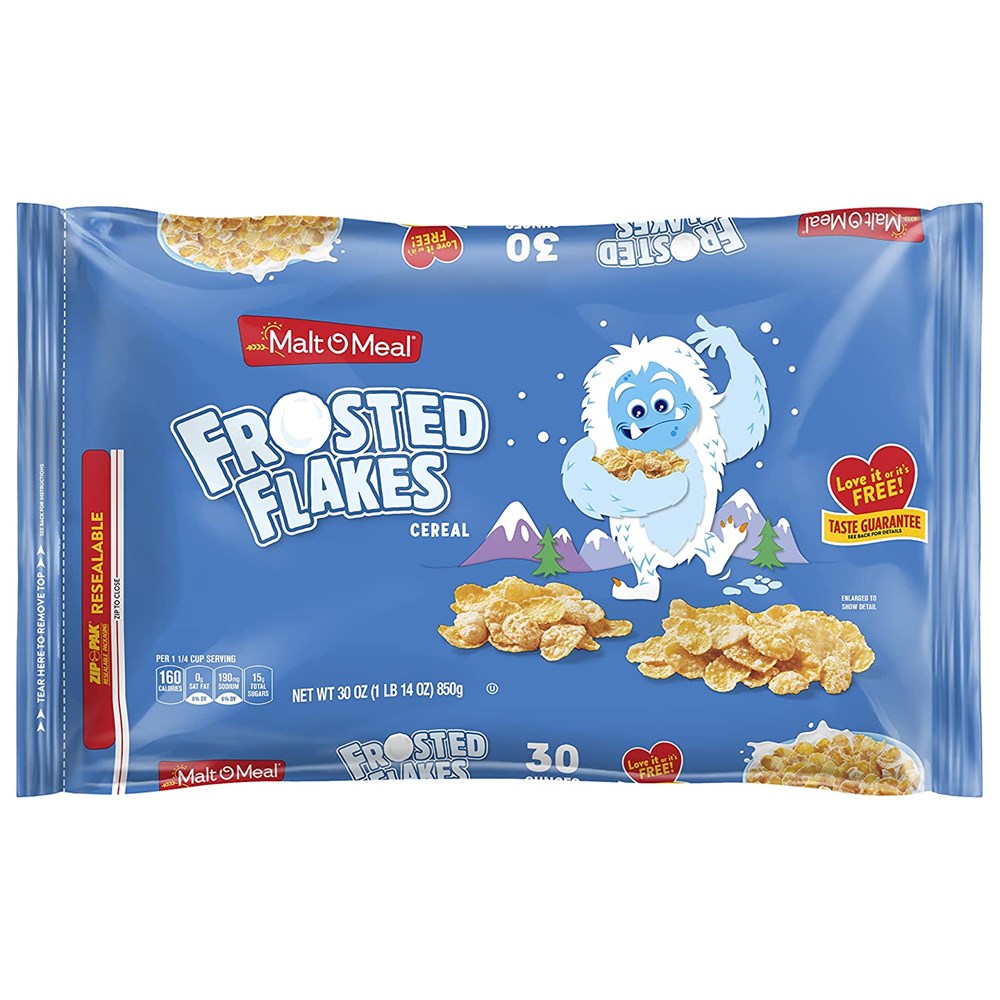 Malt O Meal Frosted Flakes Cereal 30oz