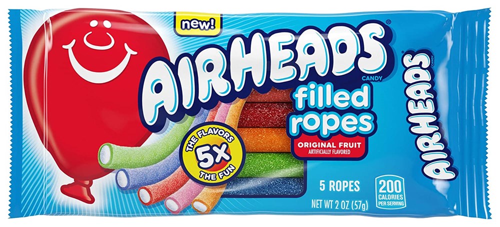 Airheads Filled Ropes Original Fruit 2oz