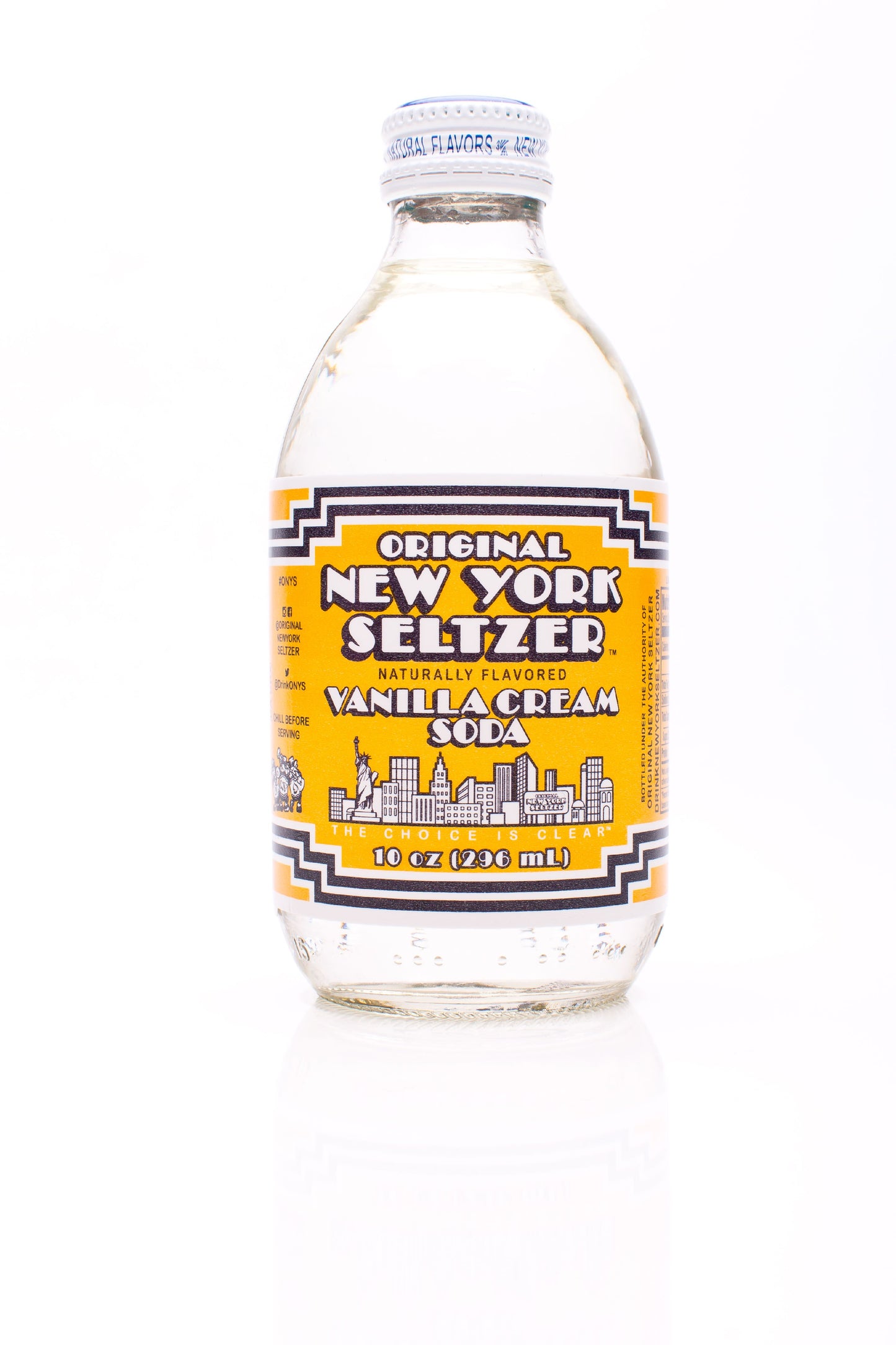 Original New York Seltzer Vanilla Cream Soda 10oz 24 PACK