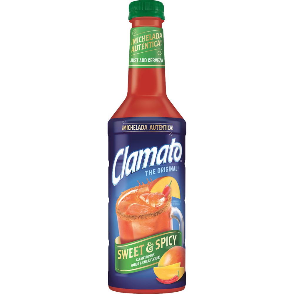 Clamato Sweet & Spicy Mango & Chile 32oz [Best By: 18 Aug 2021]