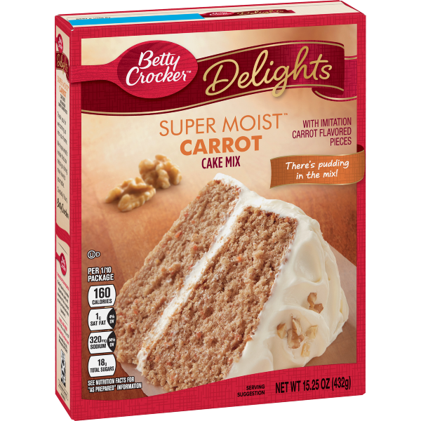 Betty Crocker Super Moist Delights Carrot Cake Mix 15.25oz (BEST BY: SEP 2023)