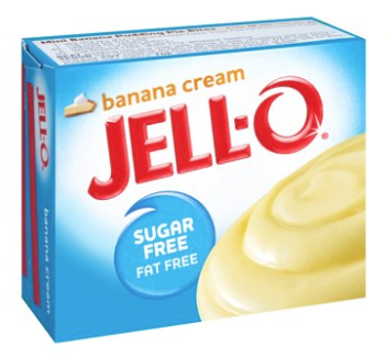Jell-O Instant Sugar & Fat Free Banana Cream  Pudding Mix 0.9oz