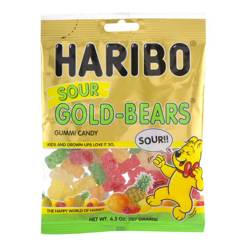 Haribo Sour Gold-Bears Gummi Candy 4.5oz