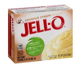 Jell-O Instant Coconut Cream Pudding Mix 3.4oz