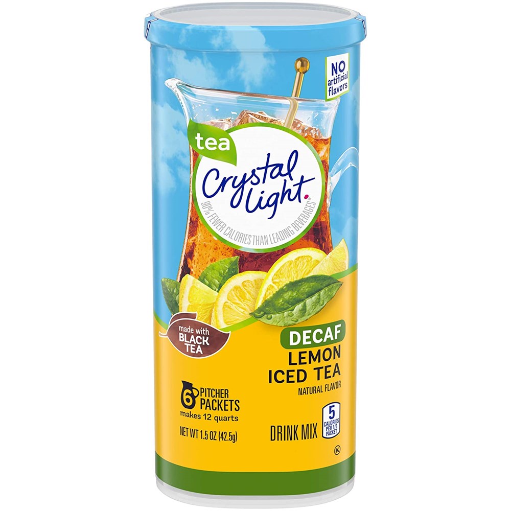 Crystal Light Decaf Lemon Iced Tea Drink Mix 6ct