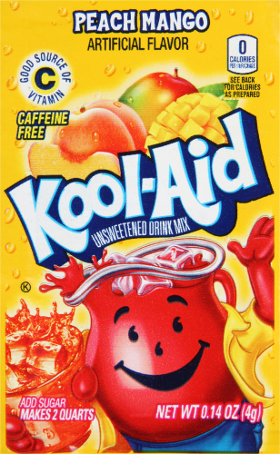 Kool Aid Peach Mango Unsweetened Drink Mix 0.14oz