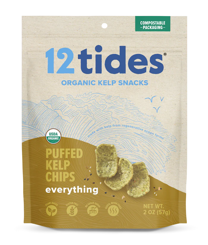 12 Tides Everything Puffed Kelp Chips 2oz