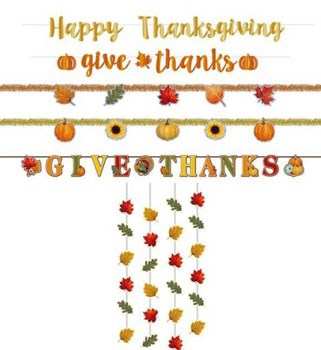 Harvest Hanging Decor Banner Garland Assorted