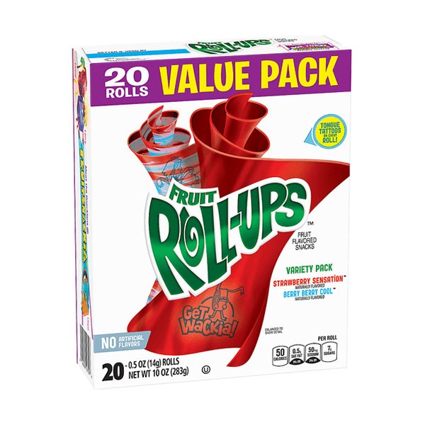 Fruit Roll Ups Strawberry + Berry Berry Cool 20ct 10oz