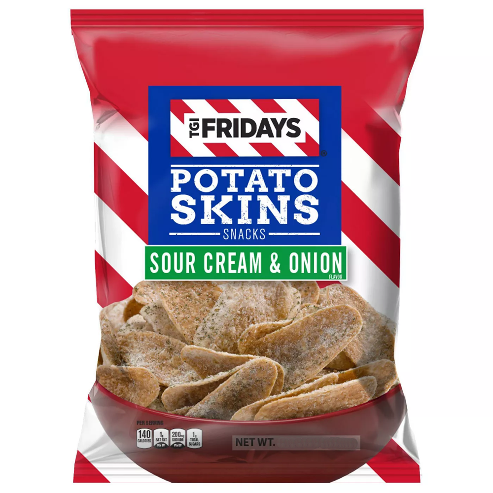 TGIF Sour Cream & Onion Potato Skins Snacks 3oz