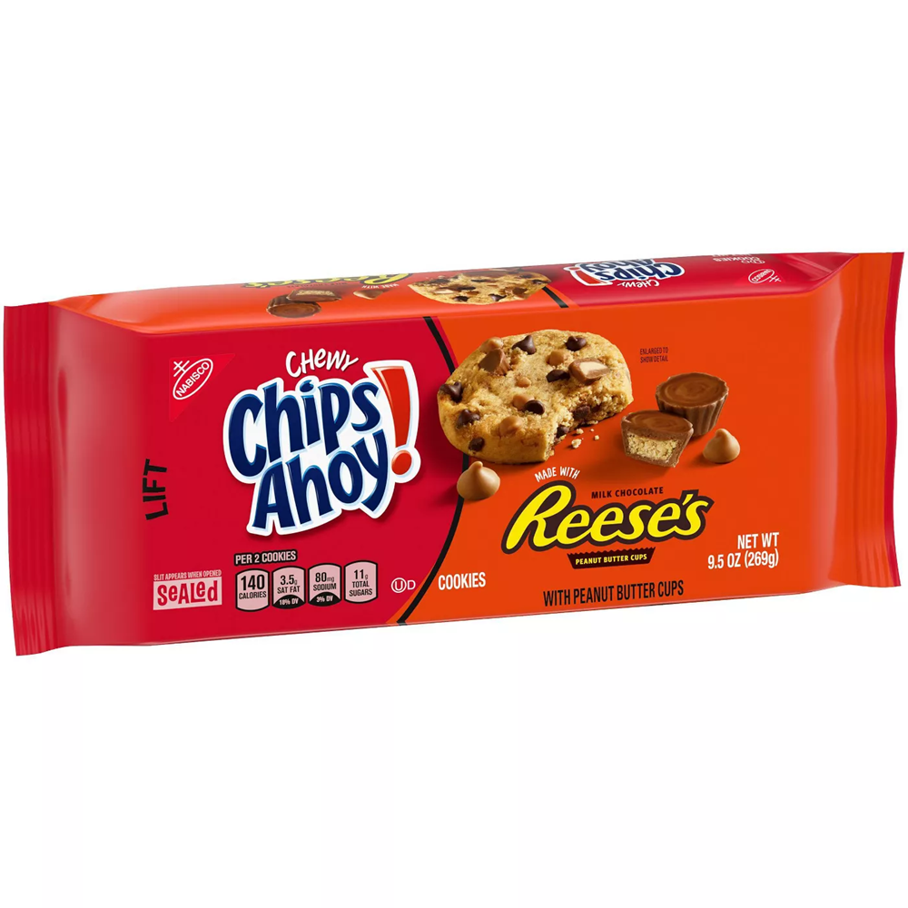 Chips Ahoy! Chewy Cookies with Reese's Peanut Butter Cups 9.5oz (BEST BY: NOV 25)