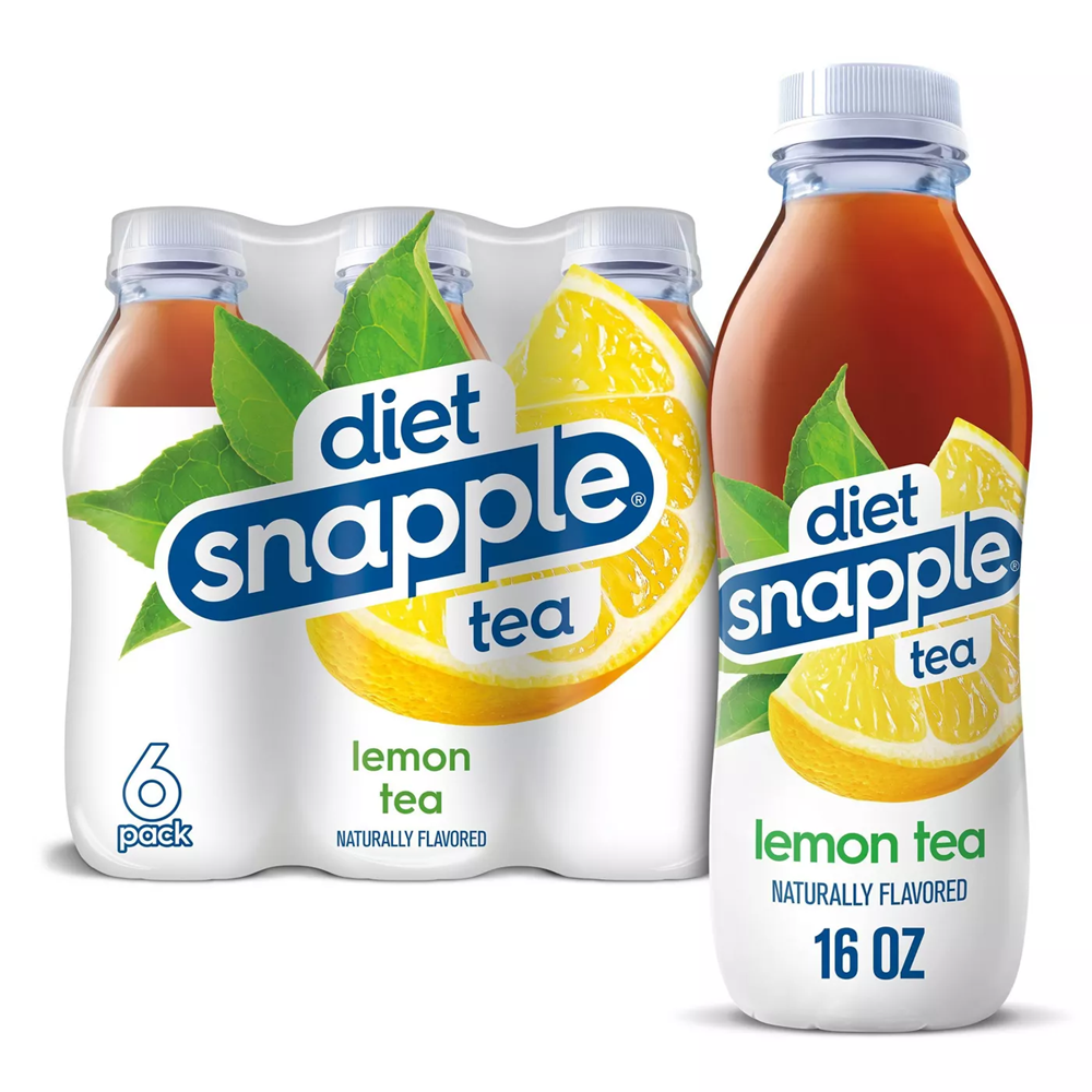 Snapple Diet Lemon Tea 6 Pack / Plastic Bottles 16oz