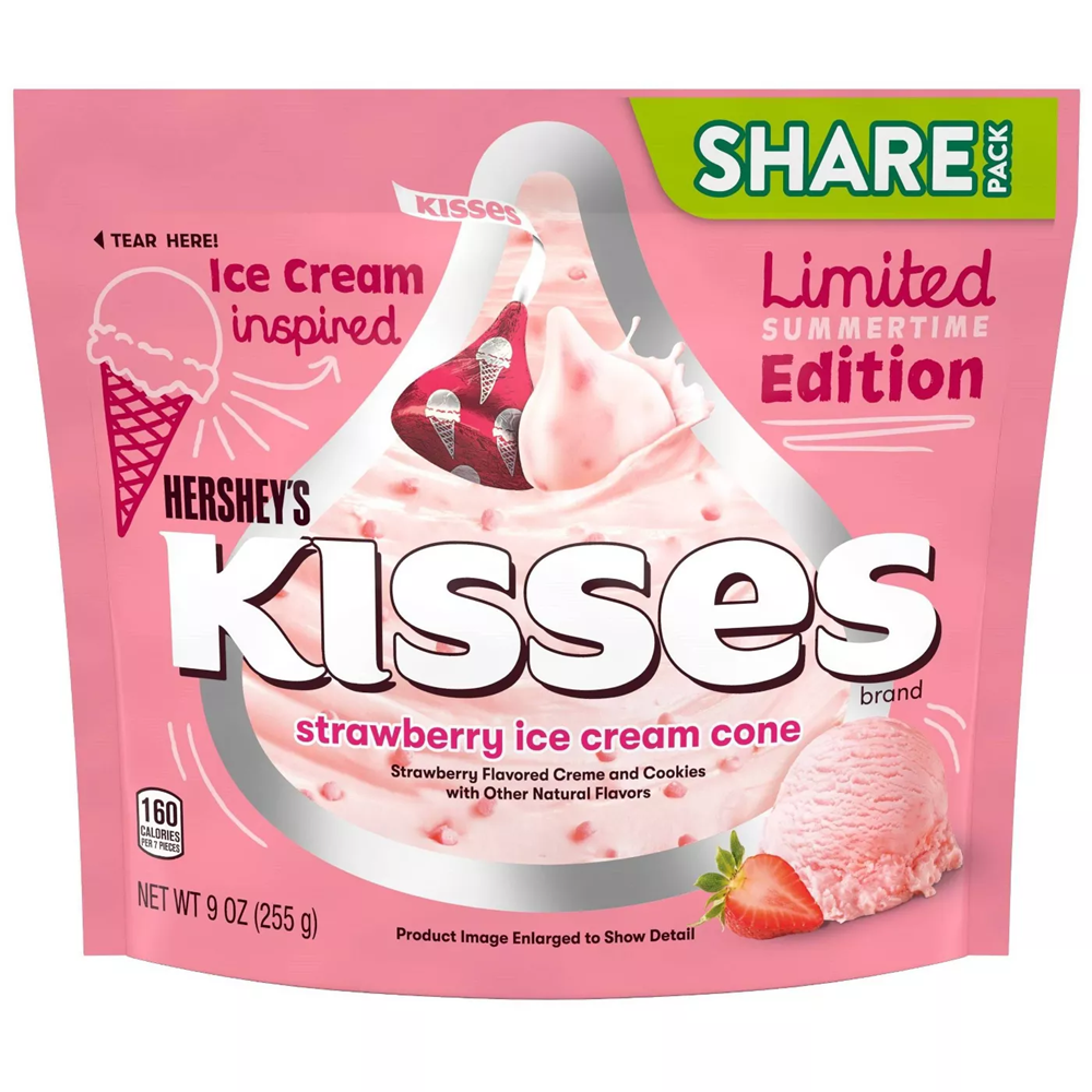 Hershey's Strawberry Ice Cream Cone Kisses 9oz