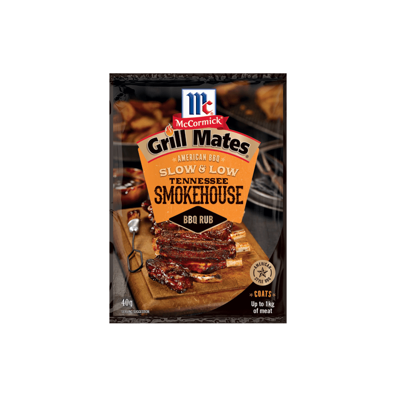 McCormick Grill Mates Tennessee Smokehouse Slow & Low BBQ Rub 40g (BEST BY: MARCH 2024)