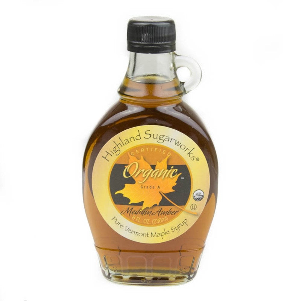 Highland Sugarworks Organic Grade A Medium Amber Pure Vermont Maple Syrup 8oz