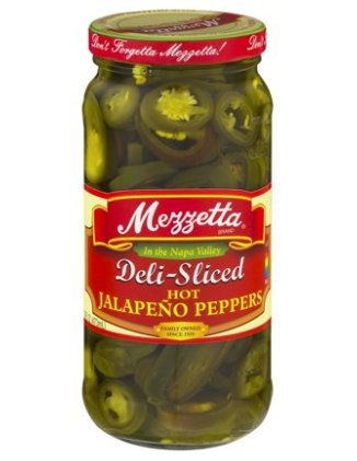 Mezzetta Hot Deli-Sliced Jalapeno Peppers 16oz