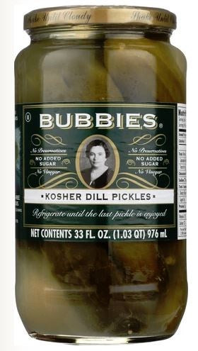 Bubbies Kosher Dill Pickles 33oz  [In-store / Click & Collect ONLY]