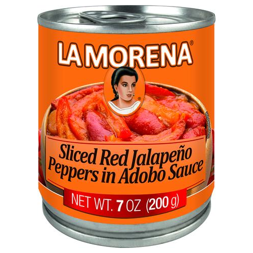La Morena Sliced Red Jalapeno Peppers in Adobo Sauce 7oz