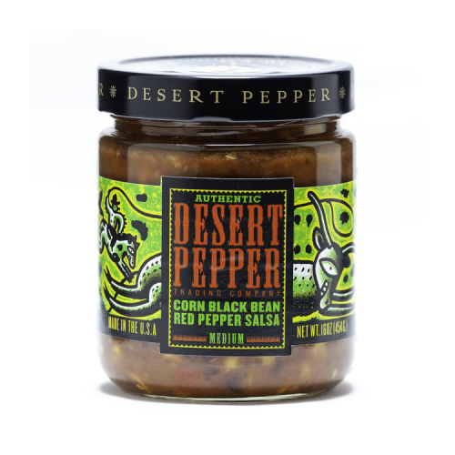 Desert Pepper Corn Black Bean Red Pepper Medium Salsa 16oz