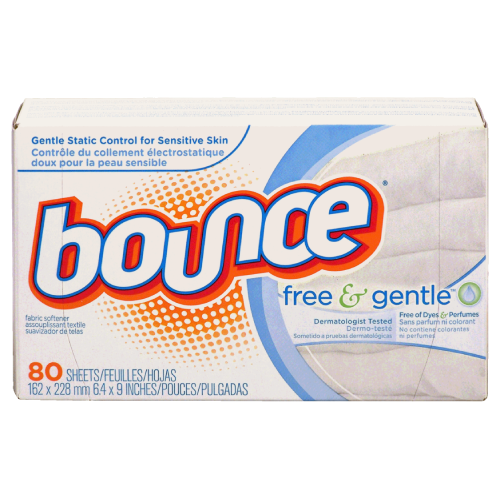 Bounce Free & Gentle Fabric Softener Dryer Sheets 80ct