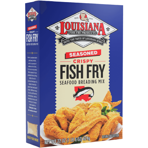 Louisiana Crispy Seasoned Fish Fry Seafood Breading Mix 22oz