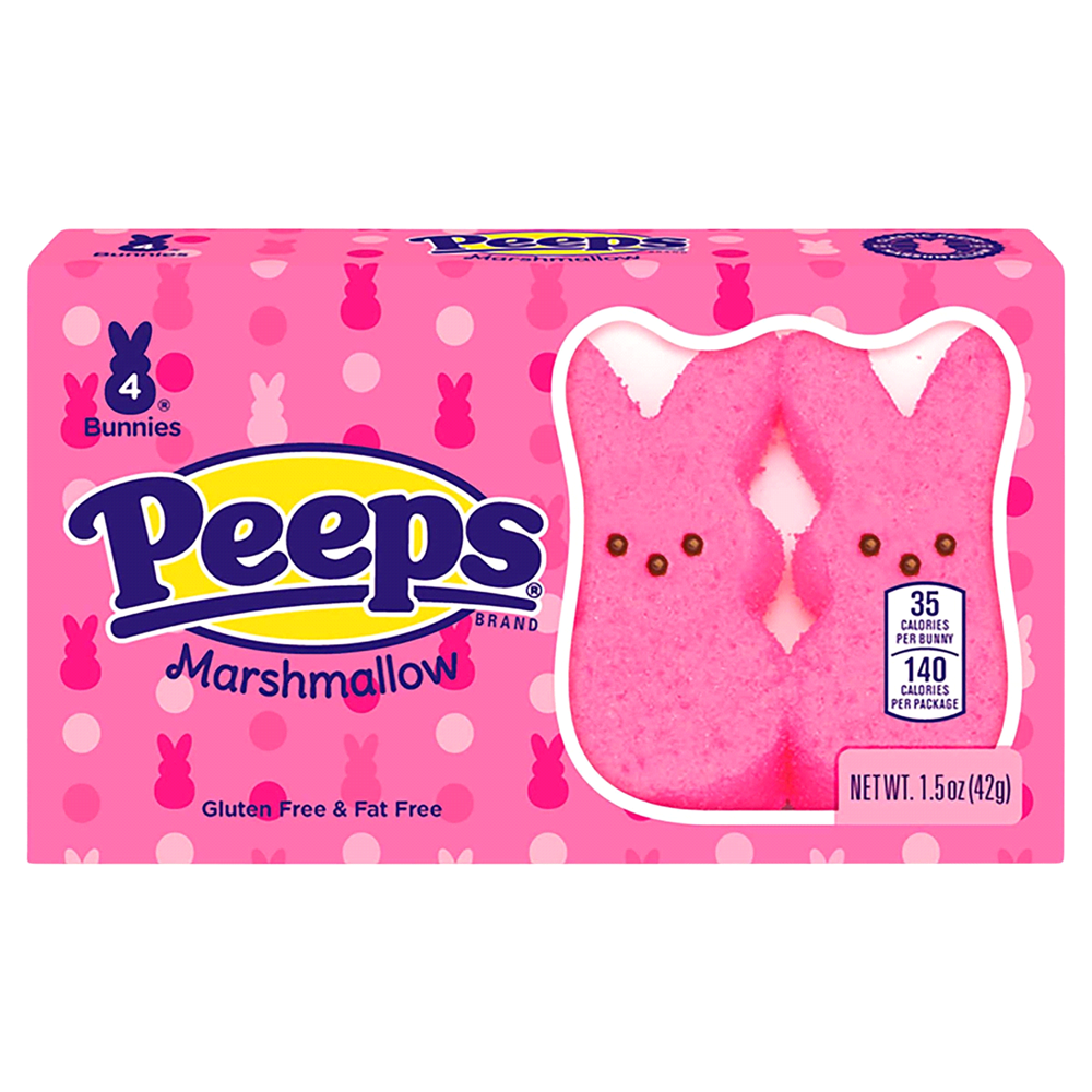 Peeps Pink Marshmallow Bunnies 4ct