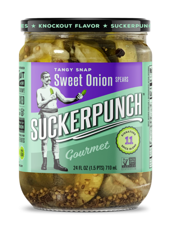 SuckerPunch Tangy Snap Sweet Onion Spears 24oz