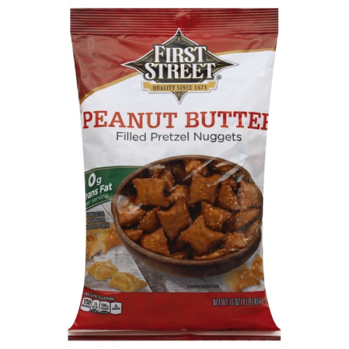 First Street Peanut Butter Filled Pretzel Nuggets 16oz