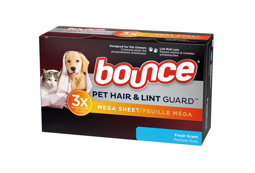 Bounce Pet Hair and Lint Guard Mega Dryer Sheets Fresh Scent 70ct