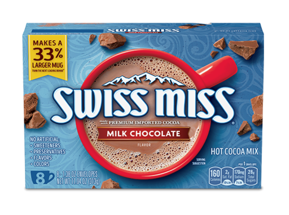 Swiss Miss Milk Chocolate 8 Pack 1.38oz